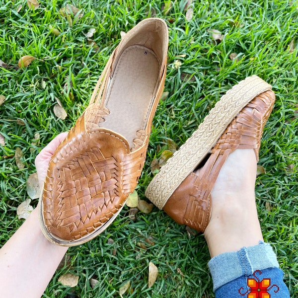 Platform Huarache sandals, leather Sandals, Mexican Shoes, Mexican huaraches, women shoes, genuine leather sandals, boho sandals, handmade