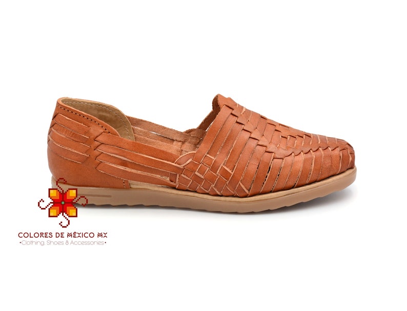 Sandales Huarache femmes, huarache mexicaine faite à la main, sandales en cuir, sandale femme confortable, chaussures mexicaines en cuir véritable image 4