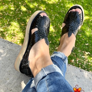 Platform leather Sandals, Huarache sandals, Mexican leather Shoes huaraches, Women Shoes, comfortable women shoes, casual women shoes
