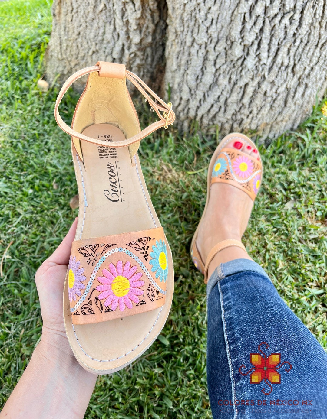 mexican womens leather sandals