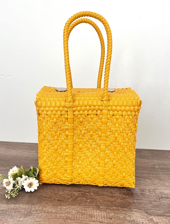Handmade Plastic Bag Small - Handycraft Bag - Mexican Lunch Bag