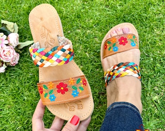 Mexican sandals - Leather Mexican Shoes - Mexican Style - leather sandals for women - Mexican Style - Greek Sandals - special - All sizes