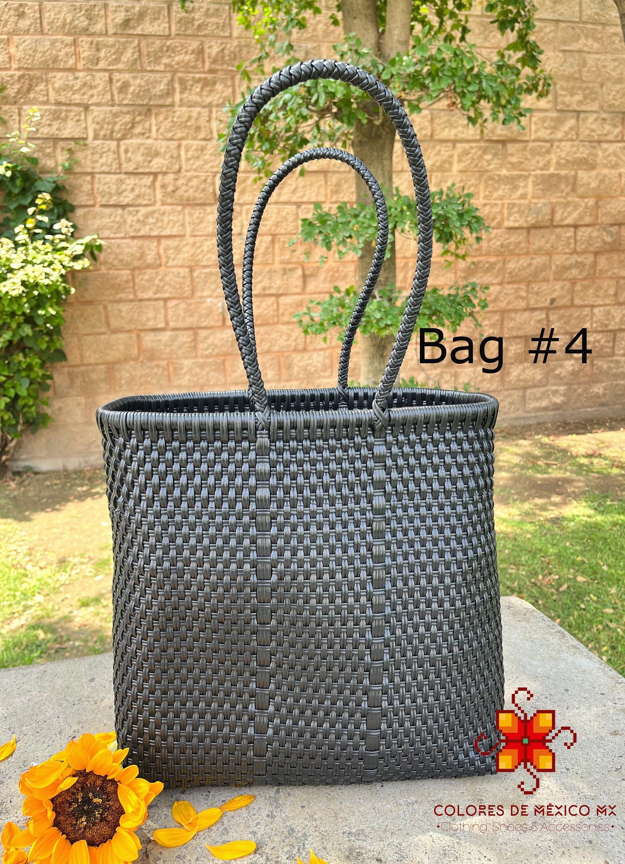 Small Handwoven Recycled Plastic Open Tote Bag – Keepin' Breezy