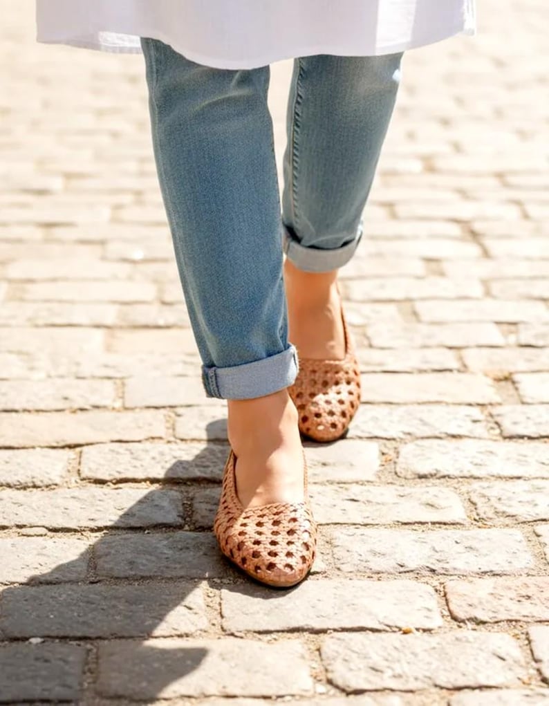 Mexikanische Flechtsandalen, Huarache-Sandalen, Ledersandalen für Damen, Damenschuhe, Mexikanische Huaraches, Leder-Huarache für Damen, Mexikanische Schuhe Bild 3
