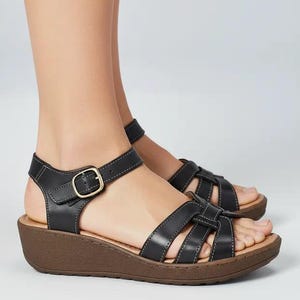 Leather Huarache sandals ankle strap platform, Mexican Leather sandals, Mexican Huarache Sandal, womens sandals, summer shoes, casual sandal image 7
