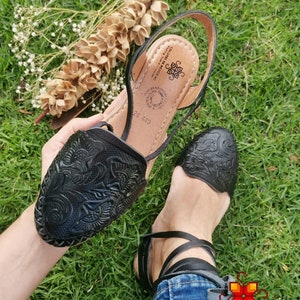 Sandales grecques pour femmes, sandales Huarache pour femmes, chaussures en cuir, chaussures mexicaines pour femmes, sandales faites à la main et confortables, chaussures en cuir, bohème