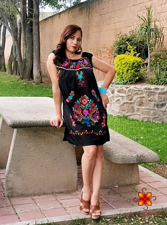 Black mexican on sale style dress