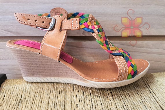 Mexican Boho Hippy Huaraches Leather Sandals Platform - Etsy