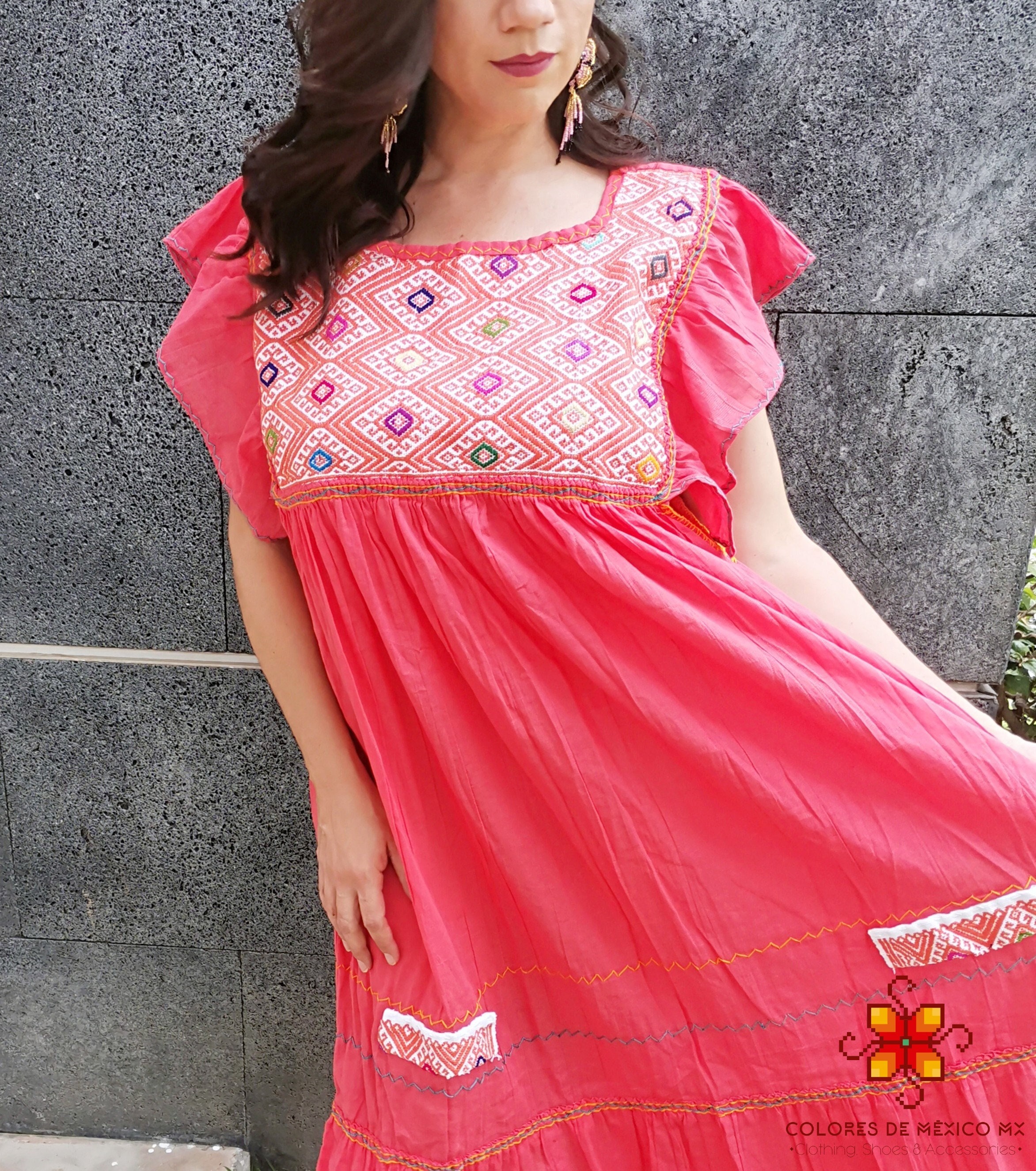 Embroidered Mexican Quinceanera Dress - Florecer – Camelia Mexican