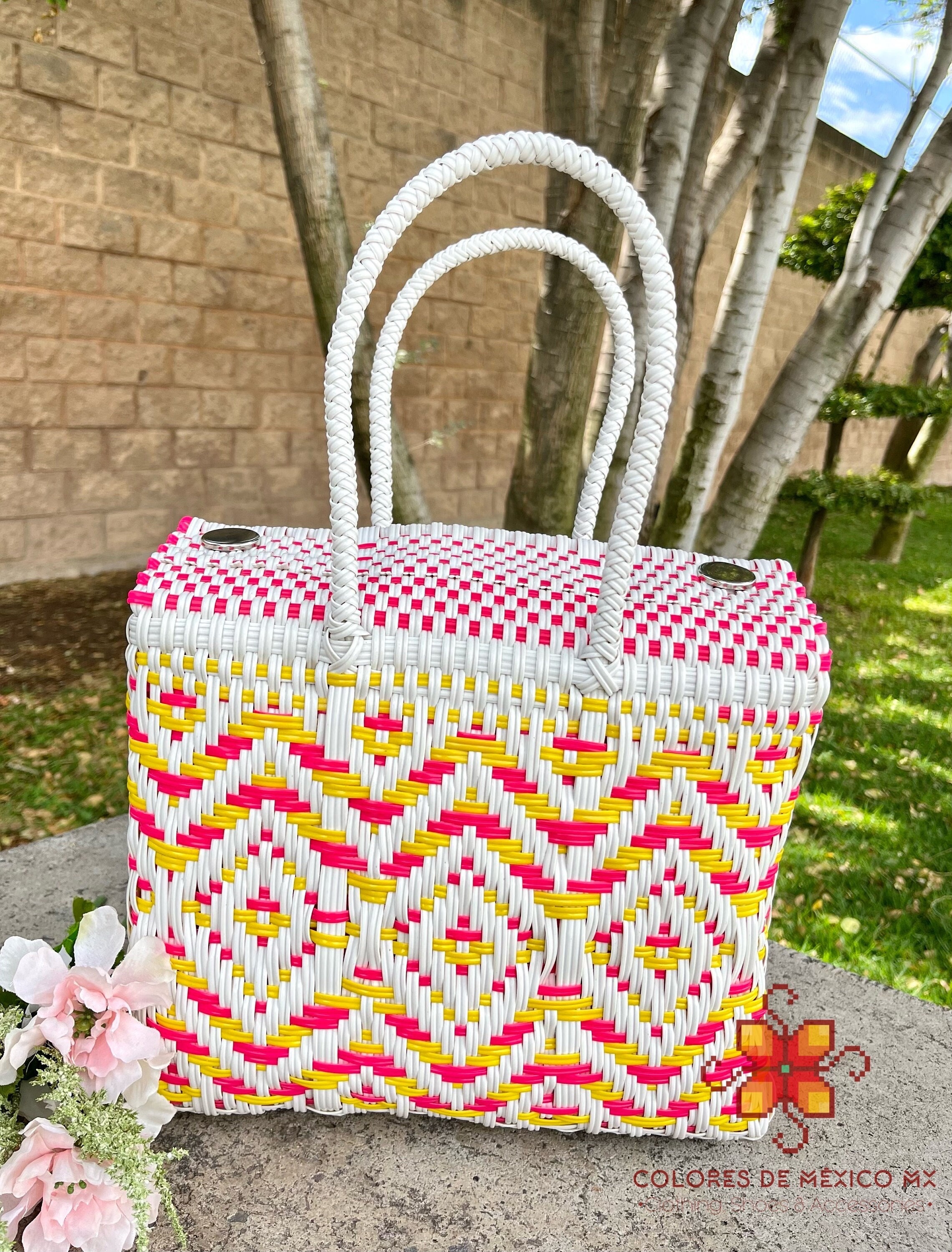 Recycled Plastic Tote Bag Medium- Handmade Plastic Bag