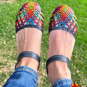 mexican woven leather sandals
