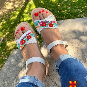 Platform Huarache sandals, leather Sandals - Mexican Women Shoes - Mexican huaraches - Women Shoes - comfortable women shoes - mexican shoes