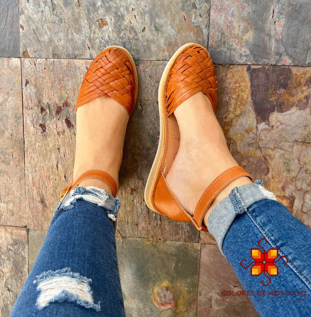 womens leather mexican sandals