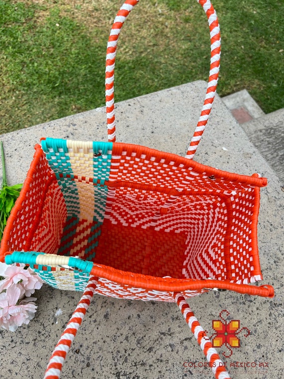 Handmade Plastic Bag Small Handycraft Bag Mexican Lunch Bag for Women Summer Bag Beach Bag Craft Bag Handmade Lunch Box Etsy Ireland