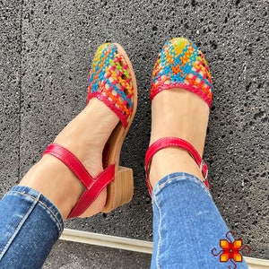 Leather sandals, Mexican Sandals with buckle, huarache sandals, lether huerache for women, mexican style, mexican shoes, handwoven sandals