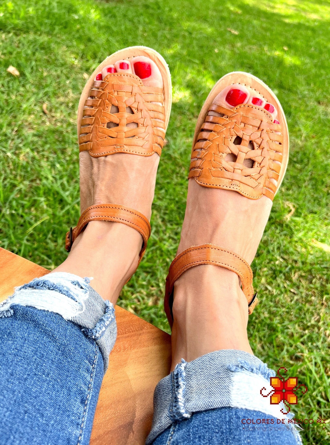 mexican style leather sandals