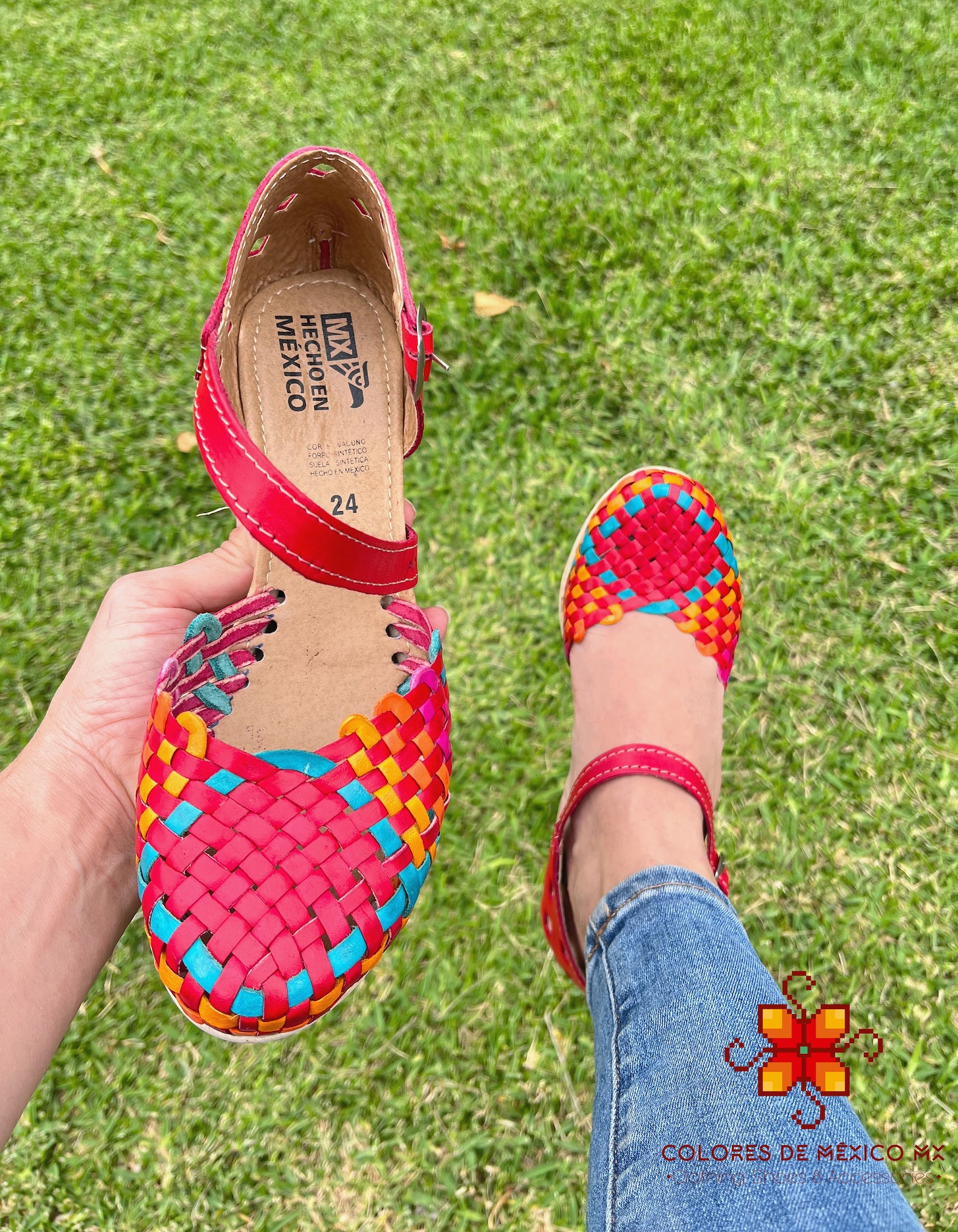 faux leather huarache sandals