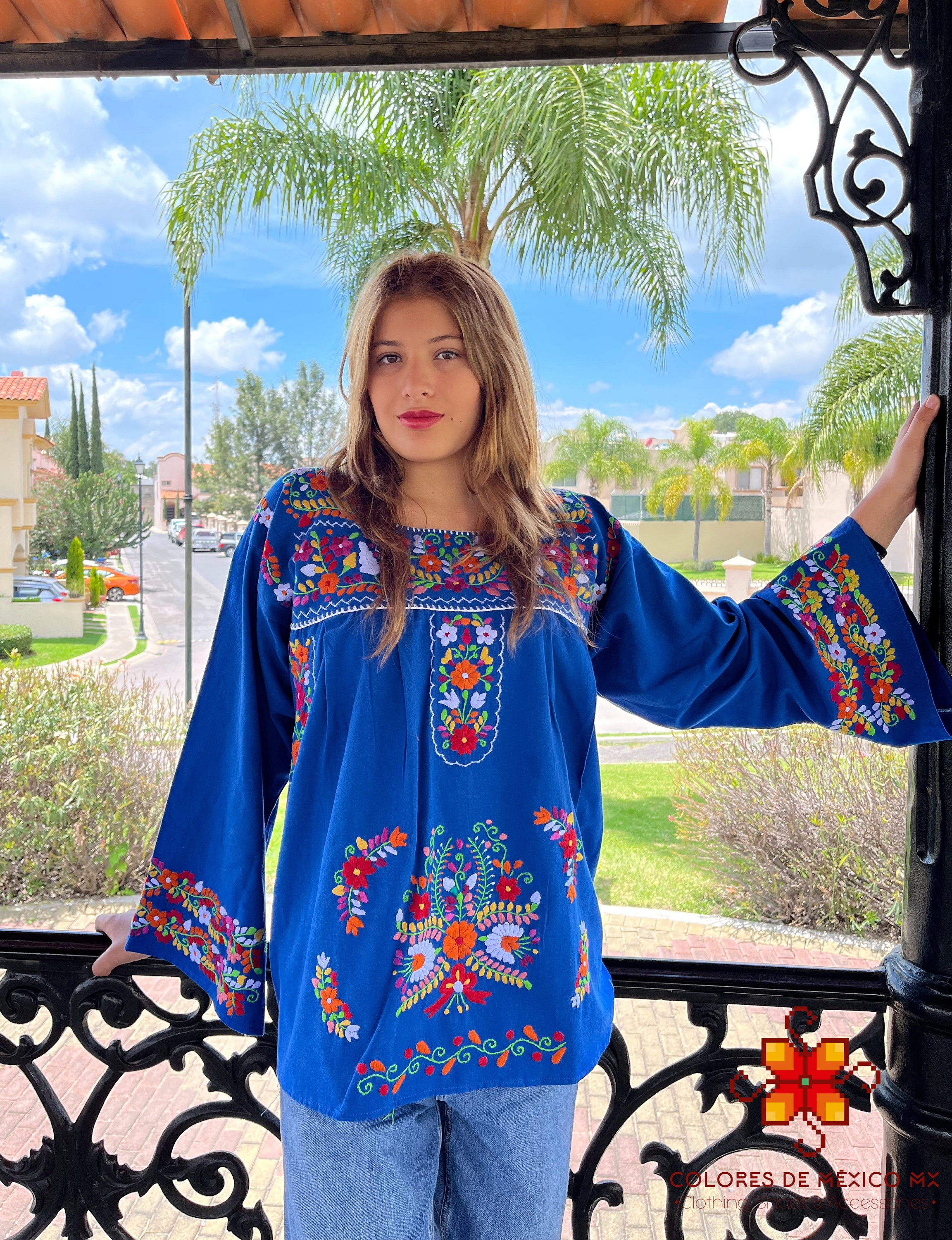 Mexican Blouse - Handmade Blouse - Embroidered Blouse - Floral