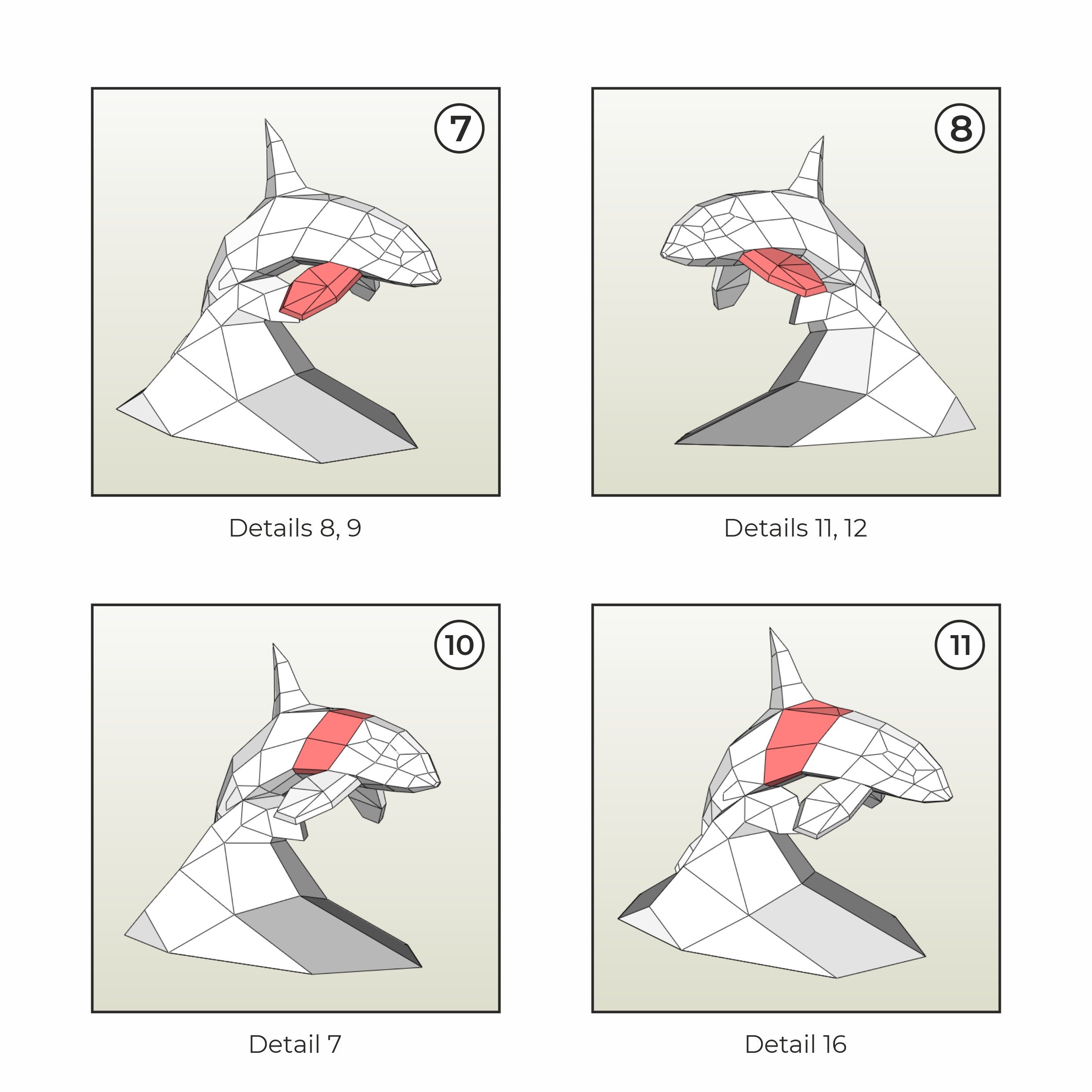 3D Orca Paper Sculpture, DIY Pepakura Model (PDF Template) - Etsy