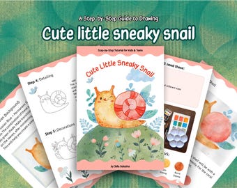 Watercolor Snail Tutorial: Step-by-Step Art Class for Kids (Printable PDF)