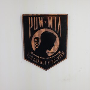 POW MIA Plaque Metal Wall Art | Veteran Military Metal Sign