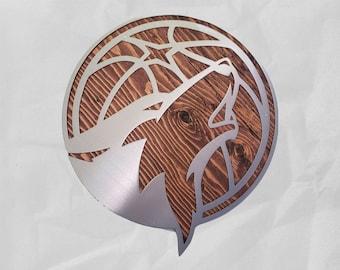 Minnesota Timberwolves Metall Wandbild: Basketball Fan Geschenk