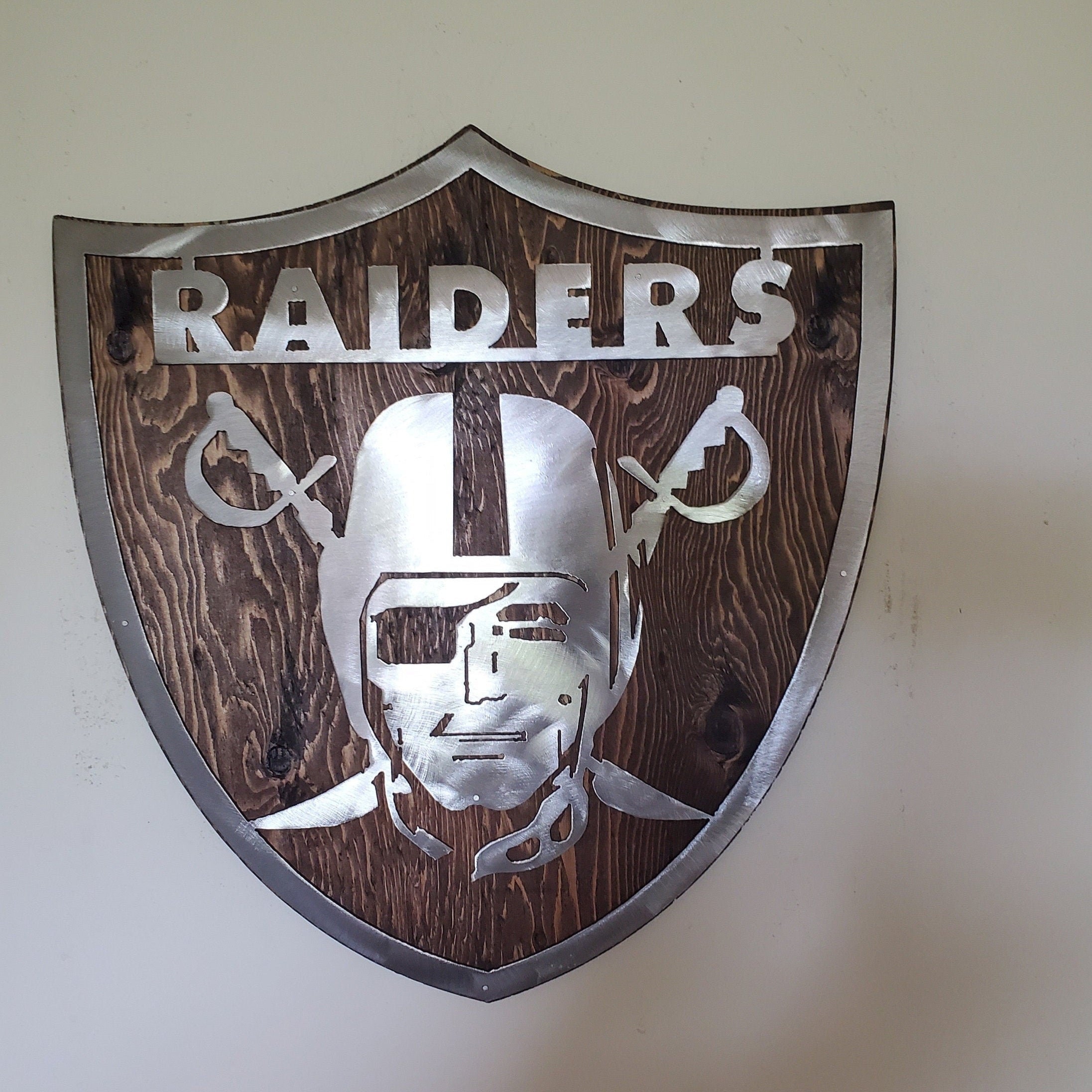 Las Vegas Raiders Statement Size Laser-Cut Steel Team Logo Wall Art