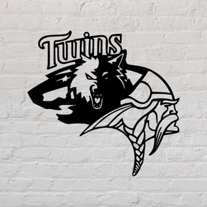 Minnesota Sports Metal Sign | Vikings | Timberwolves | Wild | Twins | USA