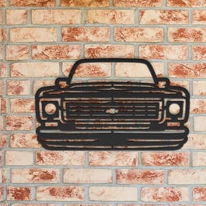 1973-76 Chevy Square Body | Truck Front | Metal Wall Art Sign | Garage or Shop Sign
