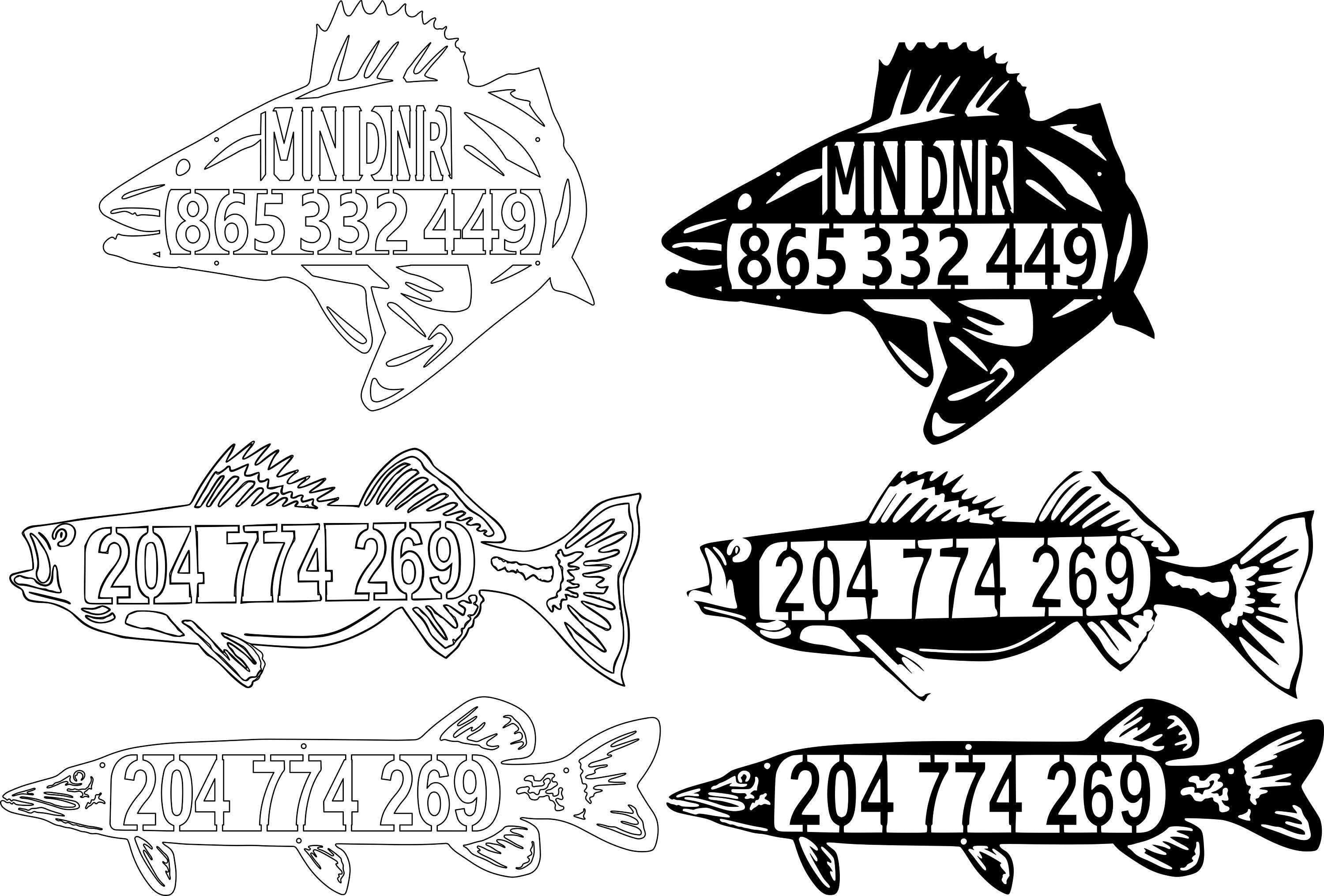 Custom MN DNR Fish house numbers wheelhouse metal art wall Etsy