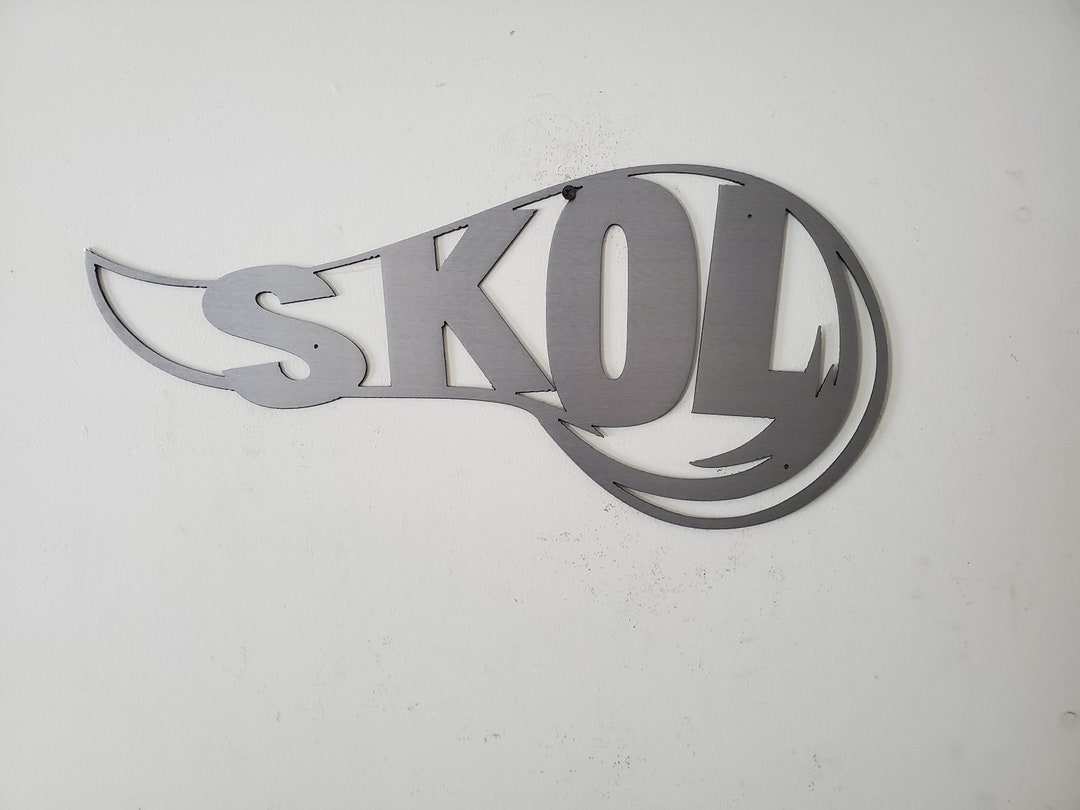 SKOL Horns Fan Cheer Sticker Decal – 3.75 Inch, Multicolor Vinyl For Bumper Or Window (4 For $1 Deal?)