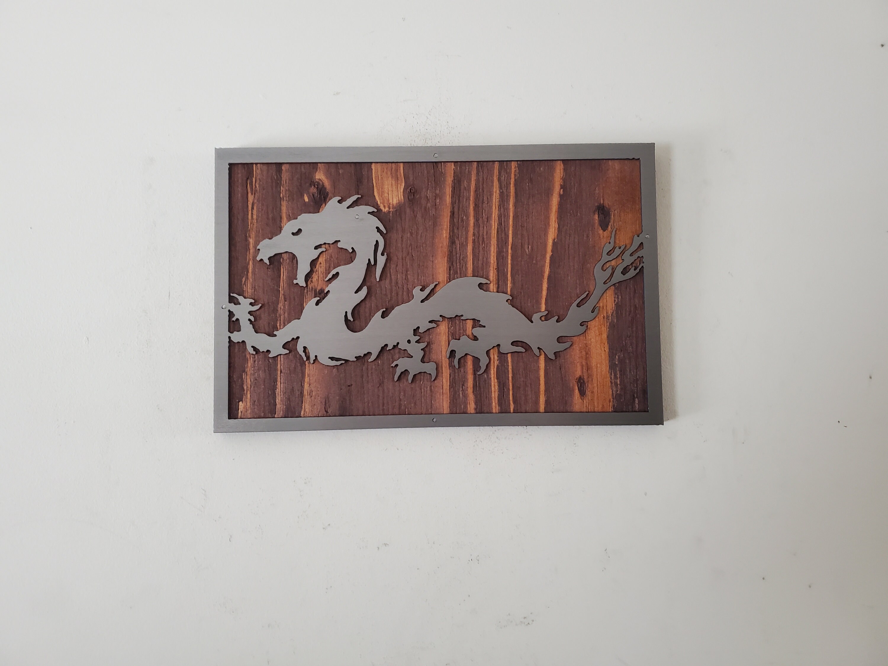 Dragon metal art wall hanging Made in USA Dragon metal Etsy