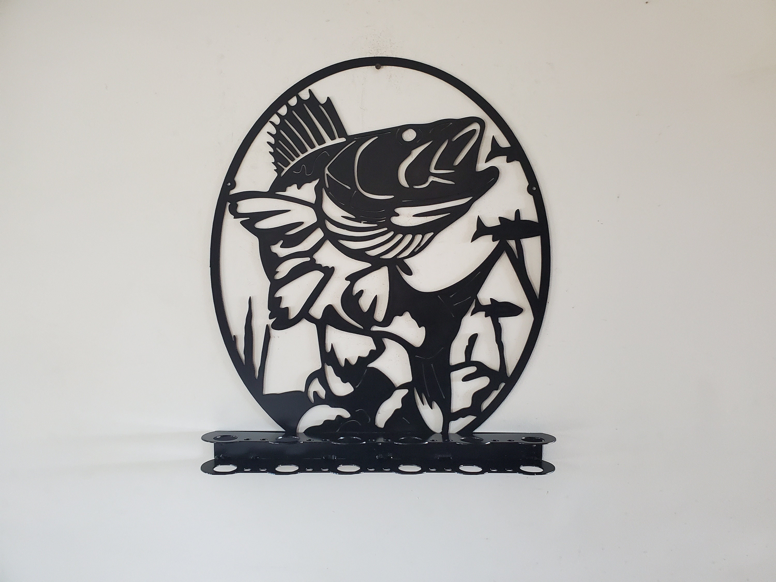 Walleye ice fishing rod holder v2 Made in USA wheel Etsy