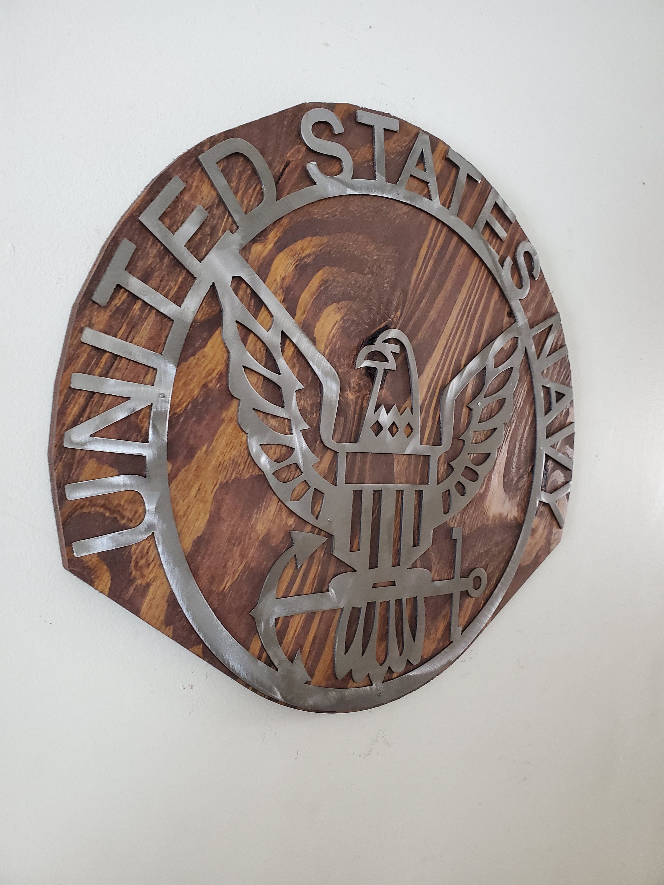 United States Navy metal wall sign Made in USA rustic