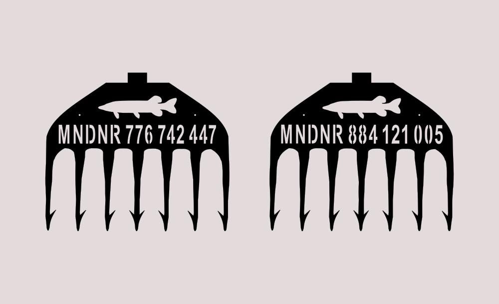 Custom Northern Pike Metal Art: Fish House Numbers Display - Etsy