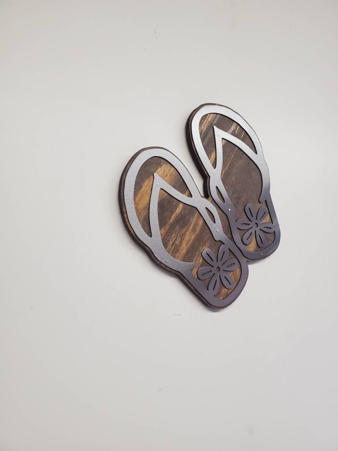 FLIP FLOPS tropical beach scene wall art metal flipflop Etsy
