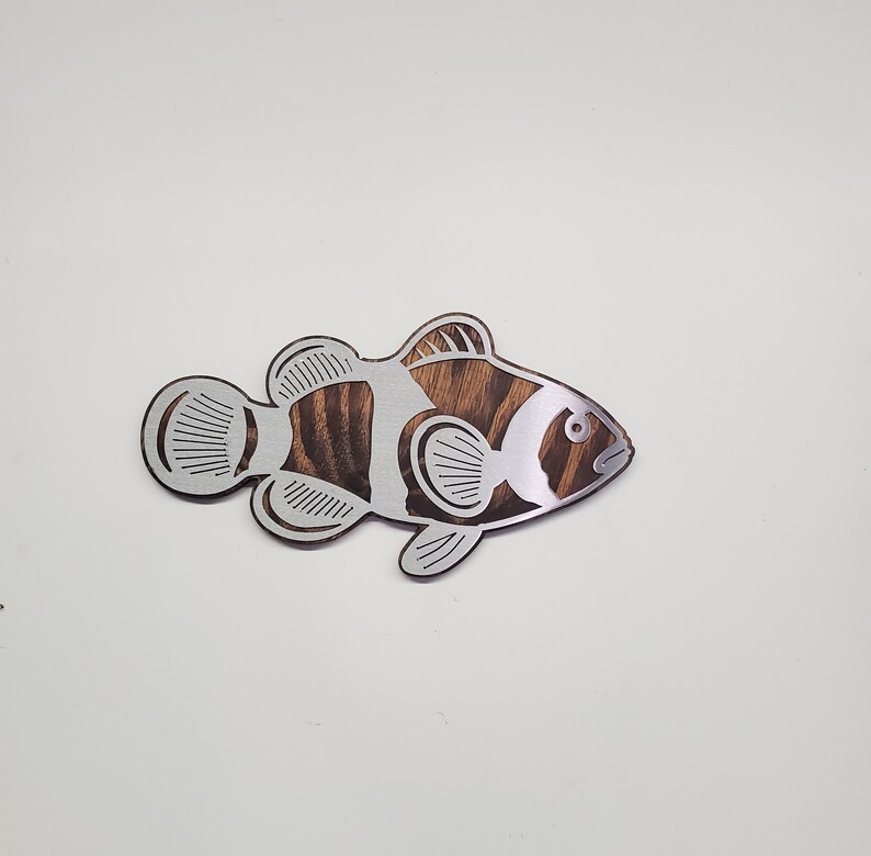 Clown Fish Metal Art Wall Decor Made in USA Clownfish Wall Art Etsy