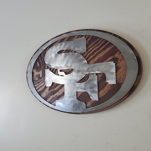 San Francisco 49ers Tribute | Metal Art on Wood | Unique Wall Decor ...