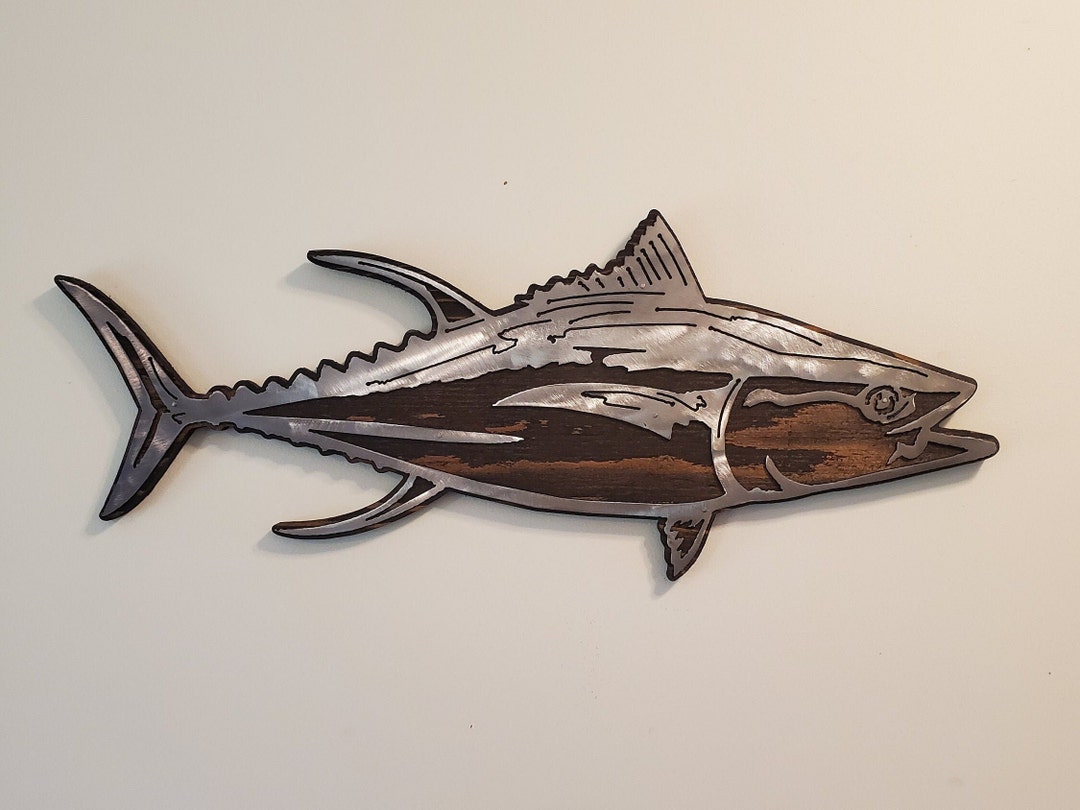Tuna Fish Metal Art Wall Decor Bluefin Tuna Fishermen Gift Ocean Game