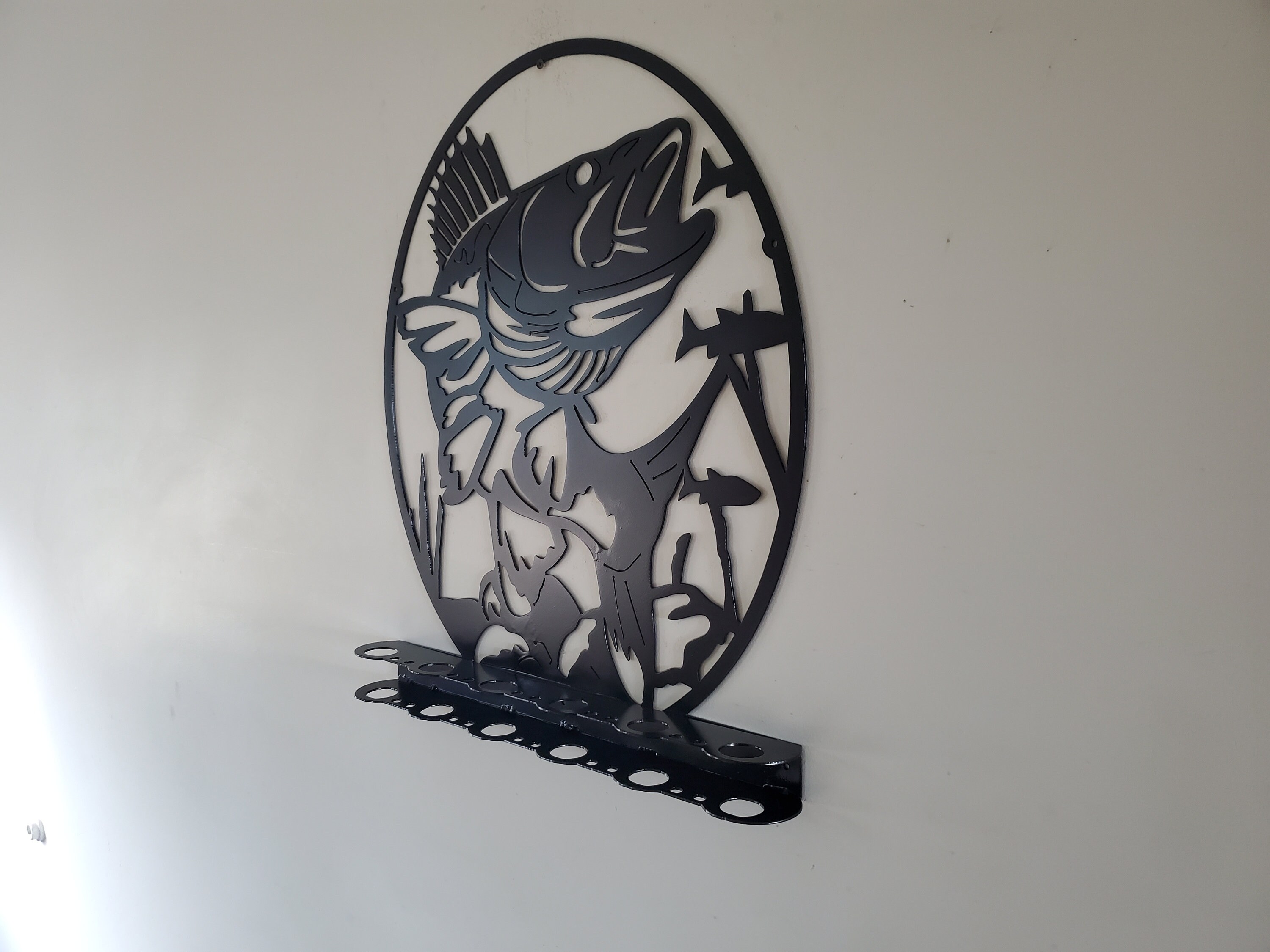 Walleye ice fishing rod holder v2 Made in USA wheel Etsy