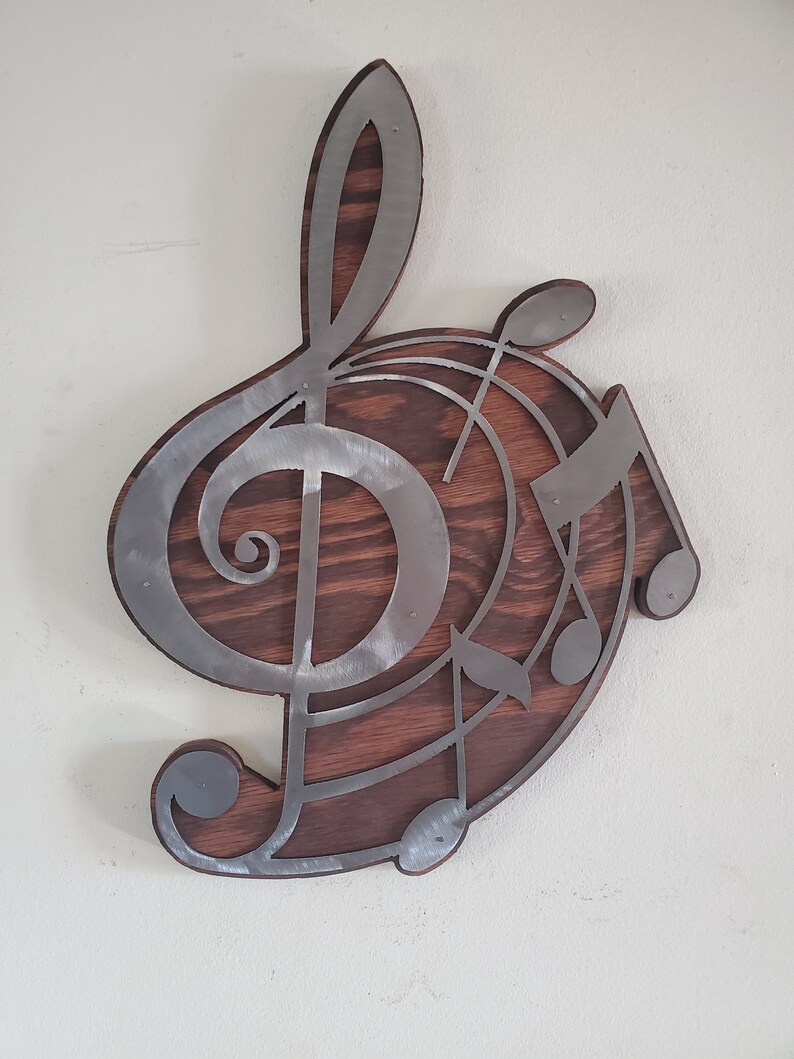Musical Note wall décor Made in USA rustic wall hanging Etsy