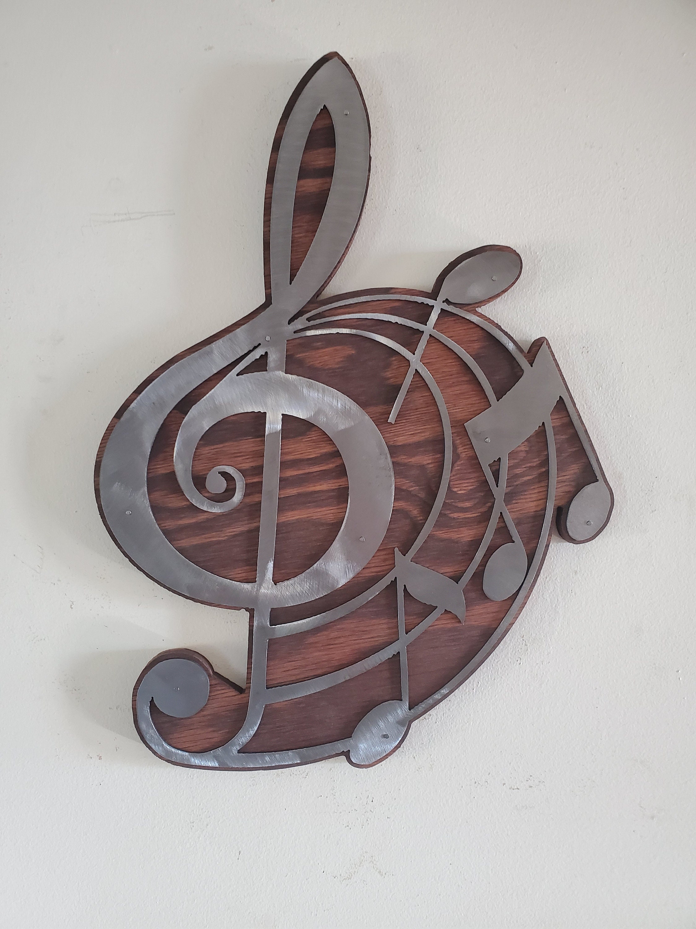 Musical Note wall décor Made in USA rustic wall hanging Etsy