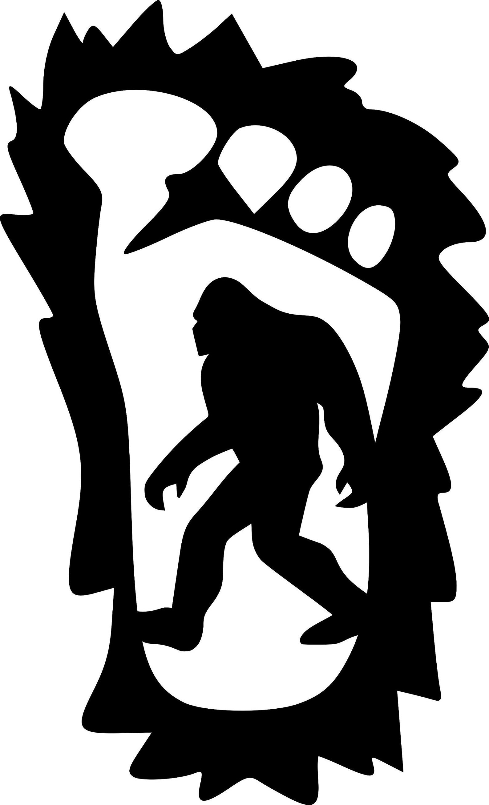 Bigfoot In A Foot Cut File Sasquatch Svg Dxf Plasma Cut File Etsy | The