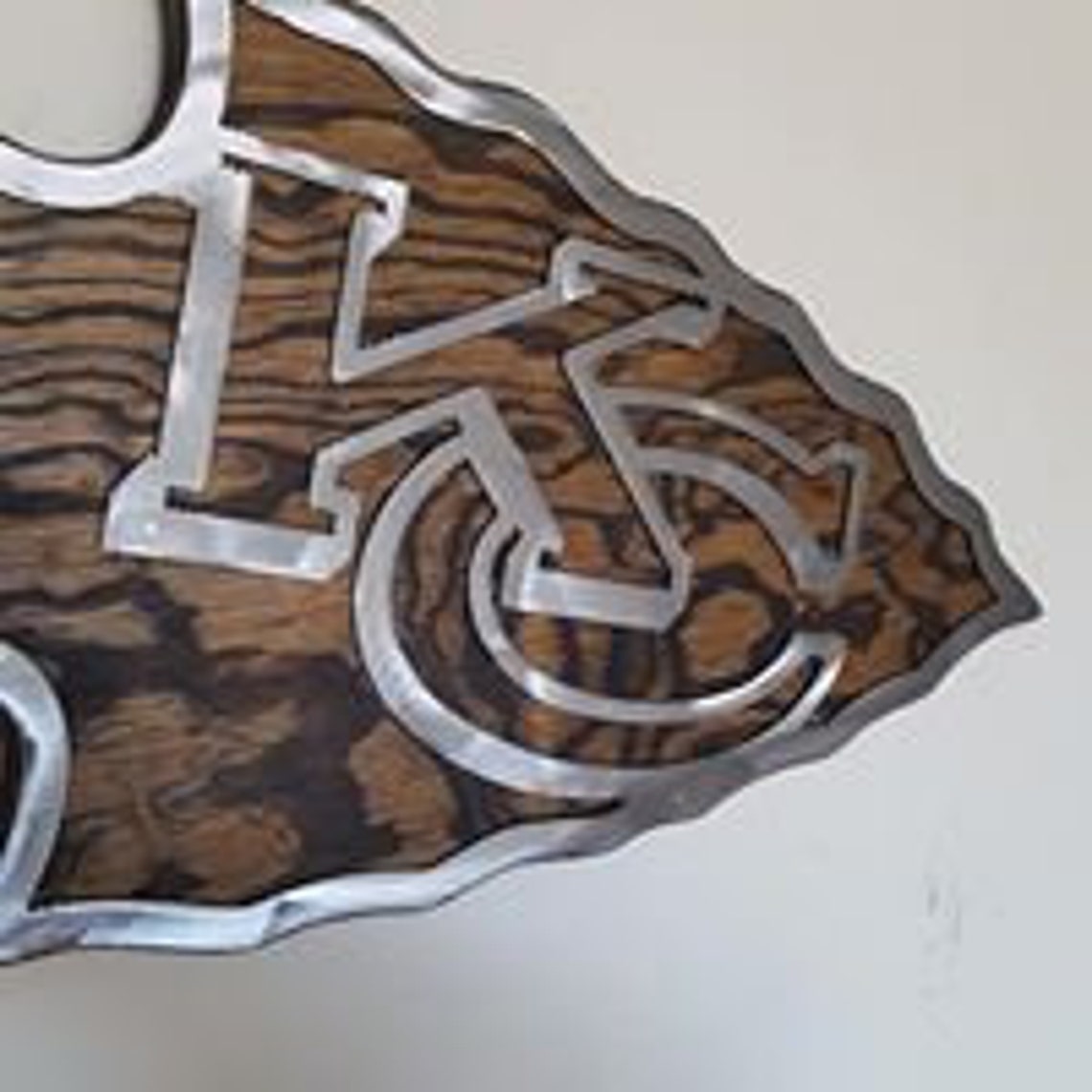 Kansas City Chiefs Tribute Metal Art on Wood Made in USA Etsy