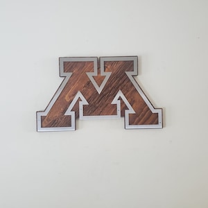 University of Minnesota Gophers M metal art tribute    Made in USA      U of M wall decor