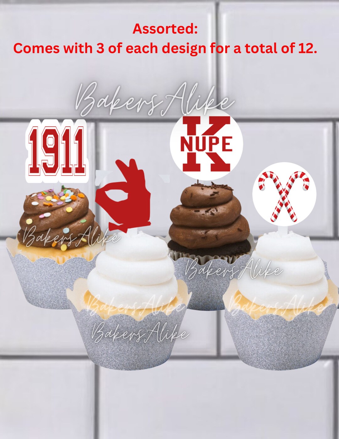 Kappa Alpha Psi Fraternity Inspired Cupcake/treat Toppers/sprinkles Etsy