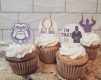 Omega Psi Phi Fraternity Inspired Cupcake/Treat Toppers| Celebration| Decoration