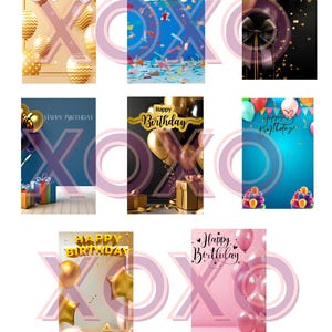 8 Happy Birthday Jumbo Card Images for sizes 11x17