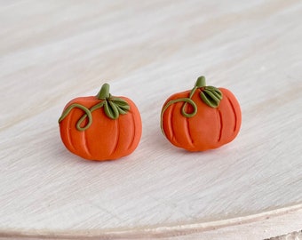 Magic Halloween Pumpkin Stud Earrings | Whimsical Magic Pumpkin Studs | Small and Cute Halloween Studs