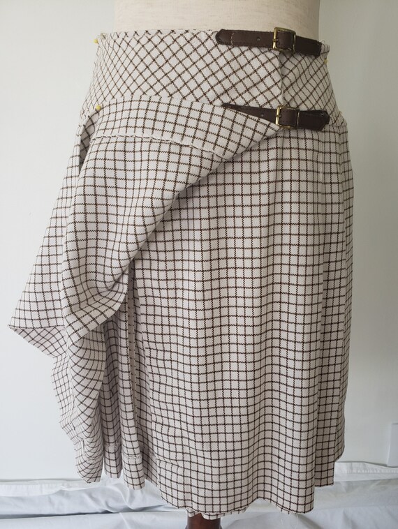 Bobbie Brooks Brown and White Windowpane Plaid Ki… - image 4